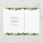 住所の変更 |クリスマスホリデーパインリース シーズンポストカード (裏面)