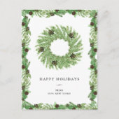 住所の変更 |クリスマスホリデーパインリース シーズンポストカード (正面)