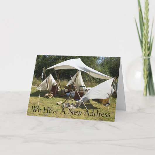 住所の変更:テント 案内状 (正面)