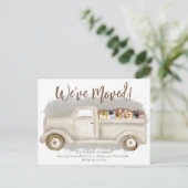 住所の変更，ネコ，トラックの告知 ポストカード (スタンド正面)