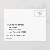 住所の変更、古いウッドキャビン 案内ポストカード (裏面)