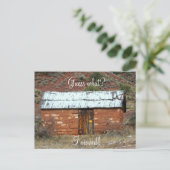 住所の変更、古い赤い岩室 案内ポストカード (スタンド正面)