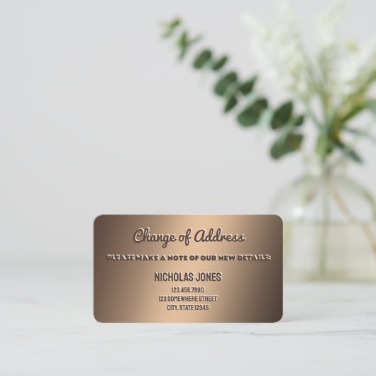 住所の変更 名刺 (スタンド正面)