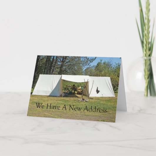 住所の変更：大テント 案内状 (正面)