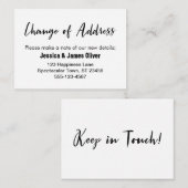 "住所の変更"手書きカジュアル挿入カード エンクロージャーカード (正面/裏面)