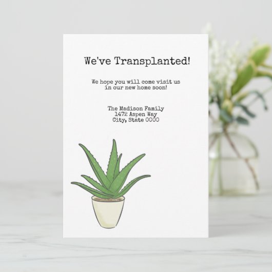 住所の変更 招待状 (スタンド正面)