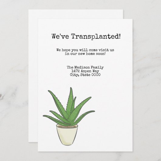 住所の変更 招待状 (正面/裏面)