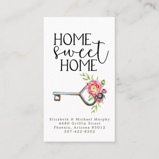 住所の変更 |挿入の移動 コーリングカード (正面)