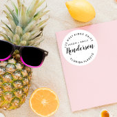 住所の変更，新しい家，差出人住所 ラウンドシール