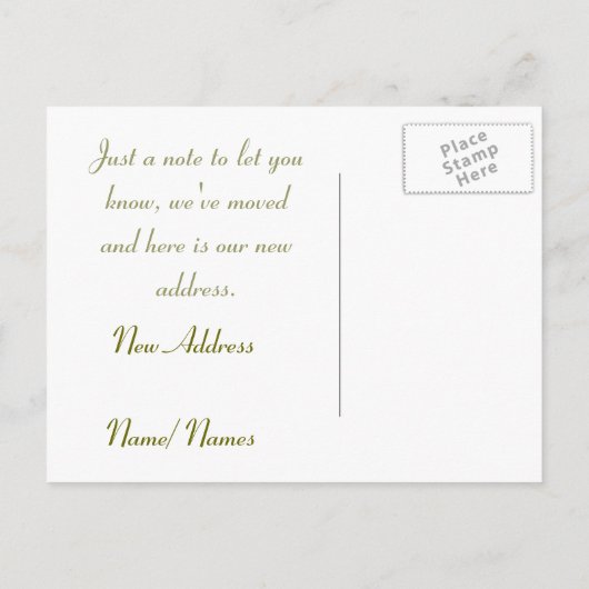 住所の変更 案内ポストカード (裏面)