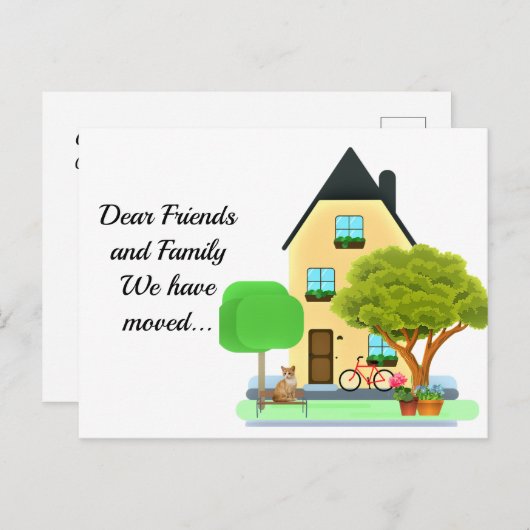 住所の変更 案内ポストカード (正面/裏面)