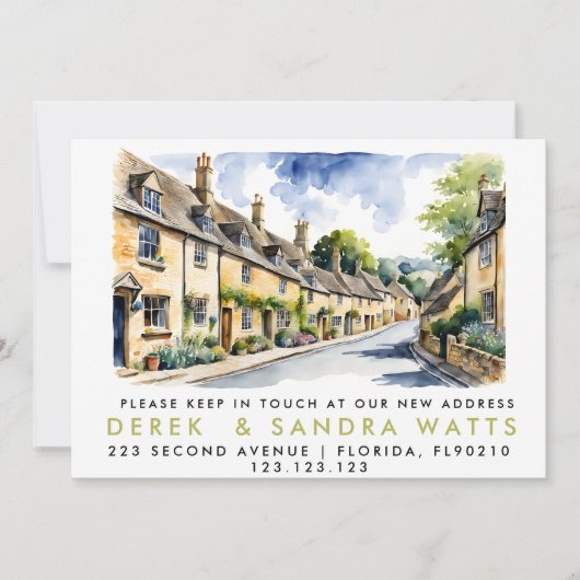 住所の変更,d移動された発表文字 招待状 (正面)