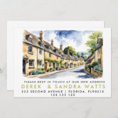 住所の変更,d移動された発表文字 招待状 (正面/裏面)