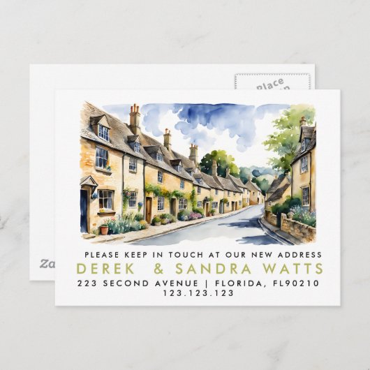 住所の変更,d移動された発表文字 案内ポストカード (正面/裏面)