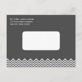 住所の変更Chevronパターンとフォトグレー 案内ポストカード (裏面)