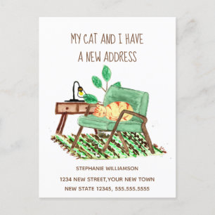 住所の変更Ginger Catお知らせ ポストカード
