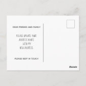 住所の変更Ginger Catお知らせ ポストカード (裏面)