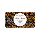 住所の変更Leopard Print ラベル (正面)