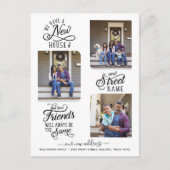 住所の新しい変更引っ越しました写真の移動 案内ポストカード (正面)