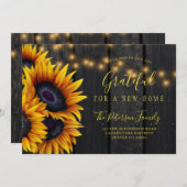 住所の新しい自宅変更感謝祭の移動 案内状 (正面/裏面)