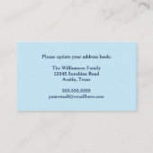 住所の新しい自宅変更 名刺 (裏面)