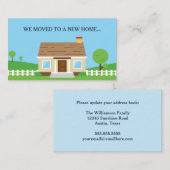 住所の新しい自宅変更 名刺 (正面/裏面)