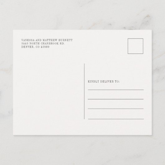 住所の水彩変化を動かしている 案内ポストカード (裏面)