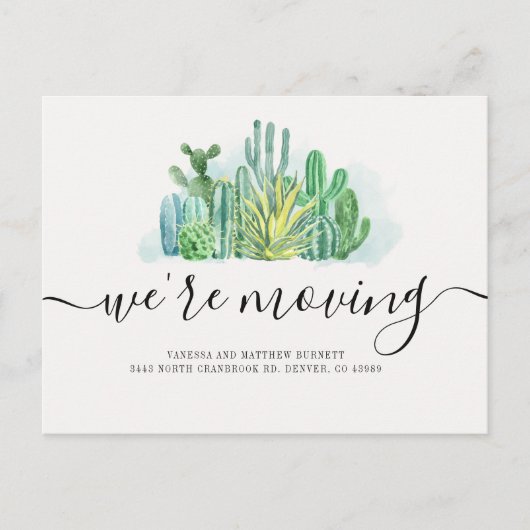 住所の水彩変化を動かしている 案内ポストカード (正面)