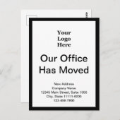 住所の白黒の変更 ポストカード (正面/裏面)