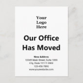 住所の白黒の変更 ポストカード (正面)