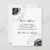 住所の白黒ひまわり 案内状 (正面)