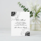 住所の白黒ひまわり 案内状 (スタンド正面)