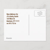 住所の移動おもしろいトラックヴィンテージ変更 案内ポストカード (裏面)