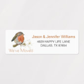 住所の防水ラベルの引っ越しました変更 ラベル (デザイン2)