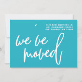 住所の青ストライプ白の変更 案内状 (正面)