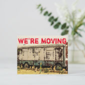 住所はがきのおもしろい変更を移動する 案内ポストカード (スタンド正面)