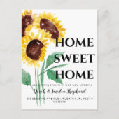 住所はがきのヒマワリ変更 | 引っ越しました 案内ポストカード (正面)