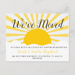 住所はがきの変更は日を移動した ポストカード