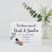 住所はがきの変更コーヒーを移動した 案内ポストカード (スタンド正面)