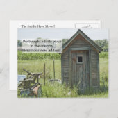 住所はがきの変更:国の自宅 案内ポストカード (正面/裏面)