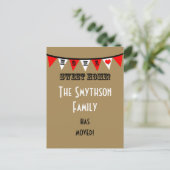 住所はがきの変更 – 文房作成 案内ポストカード (スタンド正面)