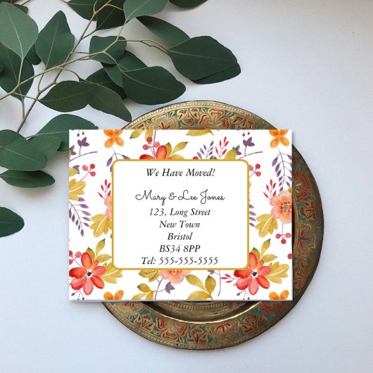 住所はがきの変更 案内ポストカード