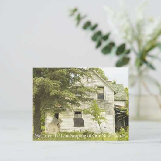 住所はがきの変更：素晴らし造園 案内ポストカード (スタンド正面)