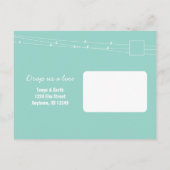 住所はがきの新しい止め替えティール(緑がかった色) 案内ポストカード (裏面)