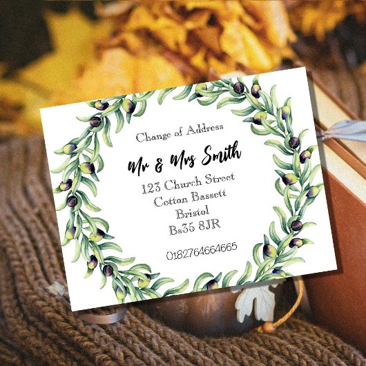 住所はがきの水色リース変更 案内ポストカード