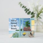 住所はがきの水色変更 案内ポストカード (スタンド正面)