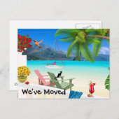 住所はがきの水色変更 案内ポストカード (正面/裏面)