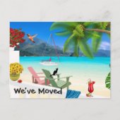 住所はがきの水色変更 案内ポストカード (正面)