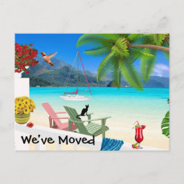 住所はがきの水色変更 案内ポストカード