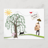 住所はがきの滑稽な変更 案内ポストカード (正面)